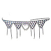 Alloy with Acrylic Triangle Layered Tassel Sexy Skirt Waist Belly Chains for Women FS-WG1530F-01-3