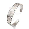 201 Stainless Steel Cuff Bangles for Women BJEW-F507-03P-2