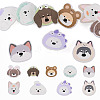 9Pcs 9 Styles Cartoon Dog Acrylic Brooch JEWB-TA0001-38-1