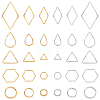 120Pcs 30 Style Brass Linking Rings KK-FH0005-76-1