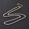 PVD Vacuum Plating 304 Stainless Steel Beaded Necklaces NJEW-E064-07G-2