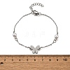 304 Stainless Steel Butterfly Link Bracelets BJEW-C098-01B-P-5