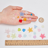 500Pcs 25 Styles Transparent Acrylic Bead Caps & Charms FACR-WR0001-01-3