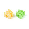 UV Plating Opaque Acrylic European Beads OACR-M027-03W-3