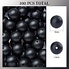 100Pcs Silicone Beads Round Rubber Bead 15MM Loose Spacer Beads for DIY Supplies Jewelry Keychain Making JX452A-2