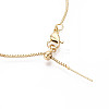 Adjustable Brass Beaded Slider Bracelets for Women BJEW-T022-21G-2