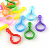 Opaque Solid Color Bulb Shaped Plastic Push Gate Snap Keychain Clasp Findings KY-R006-M-1