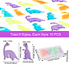 8 Bags 8 Style Transparent Acrylic Pendant TACR-KS0001-01-4