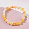 8MM Natural Yellow Shell Round Beaded Stretch Bracelets SH-CBACA76-18D-3