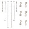 6Pcs Brass Magnetic Clasps with Springs Clasps FIND-YW0007-71P-1