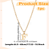 304 Stainless Steel Letter Pendant Necklaces NJEW-LP0001-53F-G-2