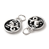 304 Stainless Steel Enamel Pendants STAS-A080-43P-01-2