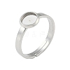 Non-Tarnish 304 Stainless Steel Adjustable Ring Components X-STAS-Z064-07P-01-1