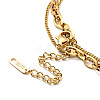 Ion Plating(IP) 304 Stainless Steel Chains 3 Layer Necklace NJEW-P229-08G-3