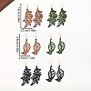 Hollow Iron Wood Dangle Earrings for Women WG4C2E1-01-4