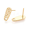 Brass Stud Earring Findings KK-N263-47G-2