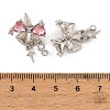 Alloy Rhinestone Stud Earrings for Women AL-CBA1A3E-02P-3