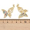 Brass Micro Pave Cubic Zirconia Pendants KK-C109-09B-G-3