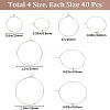 160Pcs 4 Style Brass Wine Glass Charm Rings KK-SP0001-33P-2