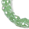 Opaque Solid Color Electroplate Glass Beads Strands EGLA-N013-J8mm-B04-3