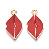 Alloy & Enamel Pendants ENAM-T021-60A-G-1