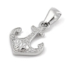 304 Stainless Steel Micro Pave Cubic Zirconia Pendants STAS-D112-03P-05-2