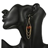 Natural Red Jasper Dangle Earrings EJEW-JE07287-02-5