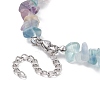 Natural Fluorite Chips Beaded Necklaces NJEW-JN04275-06-5