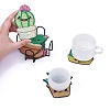 10Pcs Cactus DIY Diamond Painting Coaster Kits PW-WG3F4DA-01-4