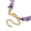 Natural Amethyst Chip Beaded Necklace NJEW-JN04616-06-5