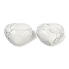 Heart Natural Howlite Palm Stones G-C186-02H-1