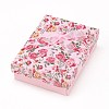 Flower Pattern Cardboard Jewelry Packaging Box LS-CBOX-L007-007C-1
