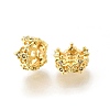 Brass Micro Pave Clear Cubic Zirconia Spacer Beads KK-Z156-08G-01-1