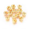 Brass Crimp Beads Covers X-KK-G016-G-NF-1
