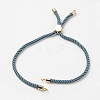 Nylon Twisted Cord Bracelet Making MAK-K007-02G-1