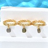 Brass Curb Chain Cuff Rings for Women RJEW-Z085-03G-06-1