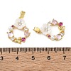 Brass Micro Pave Colorful Cubic Zirconia Pendants CU-CBA8C34-05G-3
