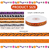 5 Rolls 5 Styles Halloween Theme Polyester Printed Grosgrain Ribbon OCOR-PH0004-42-2