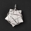 Natural Quartz Crystal Pendants G-D458-07P-06-RS-5
