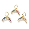 Brass Micro Pave Clear Cubic Zirconia Pendants LS-KK-P188-O01-G-1