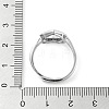 Heart Adjustable 925 Sterling Silver Ring Components STER-G042-05P-4