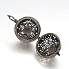 Brass Hollow Cage Pendants KK-P141-04-2