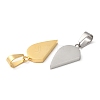 Ion Plating(IP) 304 Stainless Steel Split Pendants STAS-E195-03GP-3