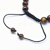 Adjustable Alloy Lion Braided Bead Bracelets sgBJEW-SZ0001-71-3