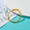 Natural Yellow Opal Rondelle Beaded Stretch Bracelets for Women BJEW-JB08956-04-2