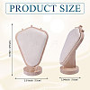 Bust Shaped Wooden Necklace Display Stands NDIS-WH0003-018A-2