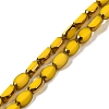 Electroplate Opaque Color Glass Beads Strands EGLA-Q127-A01-02B-1