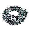 Handmade Foil Glass Lampwork Beads Strands FOIL-Q002-09B-2