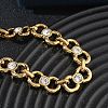 9.5MM 304 Stainless Steel Crystal Rhinestone Bowknot Link Chain Bracelets SA-CBA2696-22G-3