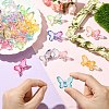 36Pcs 12 Styles Electroplate Transparent Acrylic Beads PACR-CJ0001-42-5